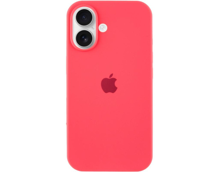 Чехол-силикон оригинал Full Soft Matte iPhone 16 (Арбузный / Watermelon Red)