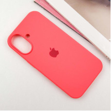Чехол-силикон оригинал Full Soft Matte iPhone 16 (Арбузный / Watermelon Red)