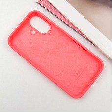 Чехол-силикон оригинал Full Soft Matte iPhone 16 (Арбузный / Watermelon Red)