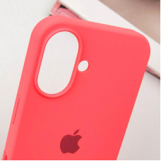 Чехол-силикон оригинал Full Soft Matte iPhone 16 (Арбузный / Watermelon Red)