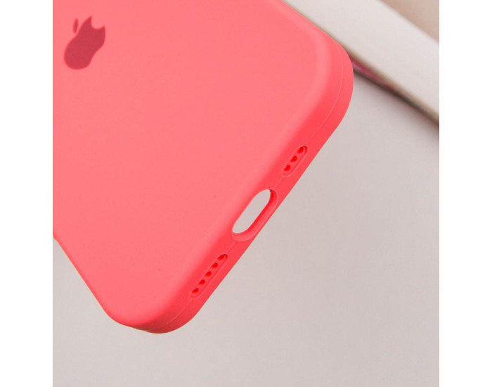 Чехол-силикон оригинал Full Soft Matte iPhone 16 (Арбузный / Watermelon Red)