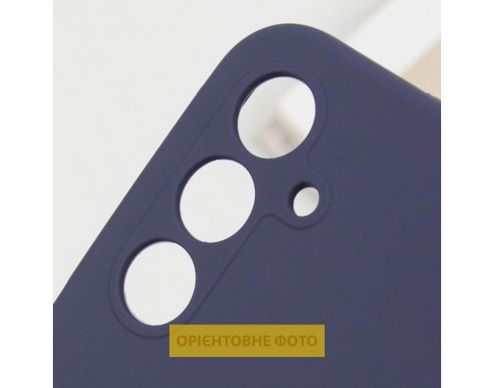Чохол-силікон Silicone Lakshmi Full Camera Samsung S25 Edge, (Темно-синій / Midnight blue)