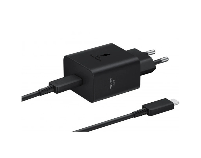 Мережеве зарядний пристрій Samsung EP-T4511 45W Type-C to Type-C cable (EP-T4511XBEGEU) чорний (100% оригінал)