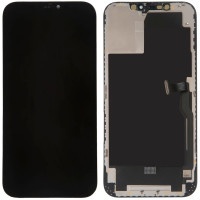 Дисплей з сенсорним екраном (модуль) iPhone 12 Pro Max, чорний, TFT, In-Cell