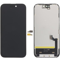Дисплей з сенсорним екраном (модуль) iPhone 15, чорний, переклеювання