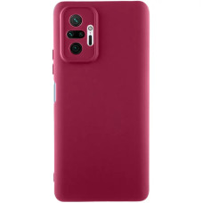 Чохол-силікон Getman Liquid Silk Full Camera Xiaomi Redmi Note 10 Pro / Note 10 Pro Max, марсала