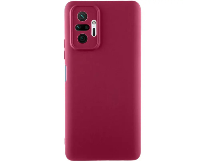 Чохол-силікон Getman Liquid Silk Full Camera Xiaomi Redmi Note 10 Pro / Note 10 Pro Max, марсала