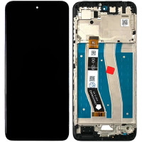 Дисплей с сенсорным экраном (модуль) Motorola XT2341 Moto G14 черный с рамкой, оригинал