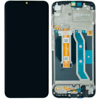 Дисплей с сенсорным экраном (модуль) Realme C21Y / C25Y, черный с рамкой