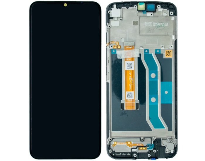 Дисплей с сенсорным экраном (модуль) Realme C21Y /C25Y, черный с рамкой