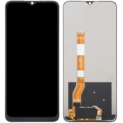 Дисплей з сенсорним екраном (модуль) Realme C35, чорний, High Copy
