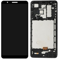 Дисплей з сенсорним екраном (модуль) Samsung A013 A01 Core, чорний з рамкою