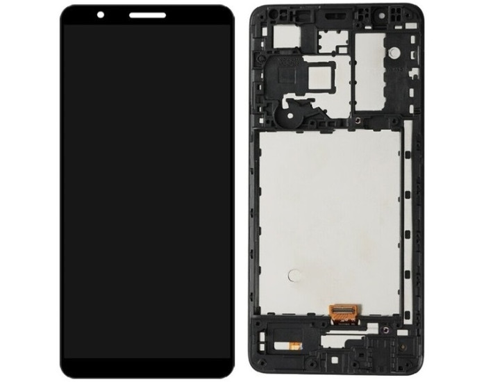 Дисплей з сенсорним екраном (модуль) Samsung A013 A01 Core, чорний з рамкою