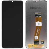 Дисплей з сенсорним екраном (модуль) Samsung A025 A02S. M025 M02S, чорний. Жовтий шлейф, переклеювання, 160.5mm x 72mm