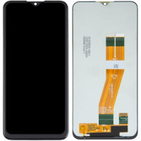 Дисплей з сенсорним екраном (модуль) Samsung A035G A03, чорний, оригінал, 163mm x 72mm