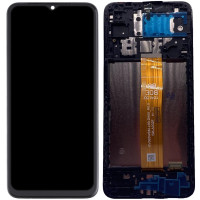 Дисплей с сенсорным экраном (модуль) Samsung A032 Galaxy A03 2021 Euro Version / A127, черный с рамкой, оригинал REV0.0.
