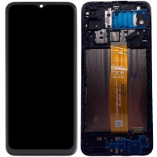 Дисплей с сенсорным экраном (модуль) Samsung A032 Galaxy A03 2021 Euro Version / A127, черный с рамкой, оригинал REV0.0.