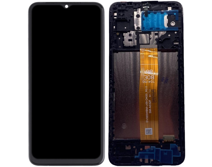 Дисплей с сенсорным экраном (модуль) Samsung A032 Galaxy A03 2021 Euro Version / A127, черный с рамкой, оригинал REV0.0.