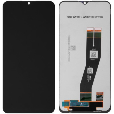Дисплей с сенсорным экраном (модуль) Samsung A037G A03s, черный, черный шлейф, 162mm x 72 mm