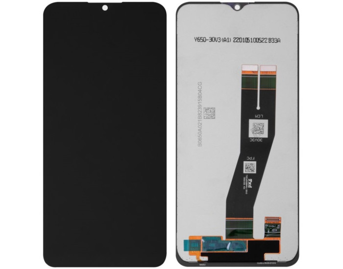 Дисплей с сенсорным экраном (модуль) Samsung A037G A03s, черный, черный шлейф, 162mm x 72 mm