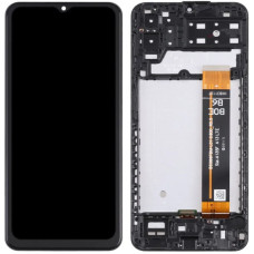 Дисплей з сенсорним екраном (модуль) Samsung A135 / A137 / A236 /M135F /M236 / M336, REV0.0, чорний з рамкою, оригінал