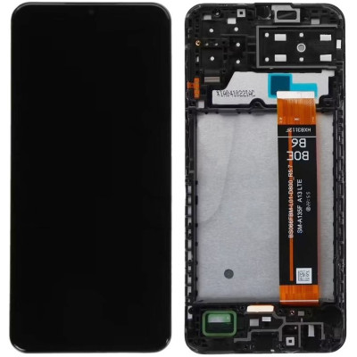 Дисплей с сенсорным экраном (модуль) Samsung A135 / A137 / A236 / M135F / M236 / M336, черный с рамкой, оригинал REV0.4