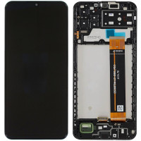 Дисплей с сенсорным экраном (модуль) Samsung A135 / A137 / A236 / M135F / M236 / M336, REV5.5, черный с рамкой