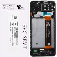 Дисплей с сенсорным экраном (модуль) Samsung A135 / A137 / A236 /M135F / M236 / M336, REV5.5, черный с рамкой, оригинал, сервисная упаковка