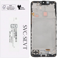 Дисплей с сенсорным экраном (модуль) Samsung A166 A16 5G, черный с рамкой, оригинал, сервисная упаковка GH82-37047A