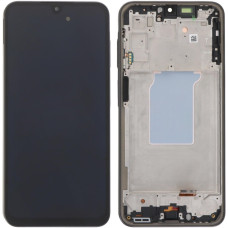 Дисплей з сенсорним екраном (модуль) Samsung A266 A26, чорний з рамкою, оригінал