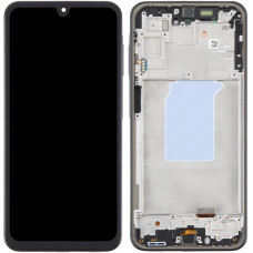 Дисплей з сенсорним екраном (модуль) Samsung A266 A26, чорний, з рамкою, OLED