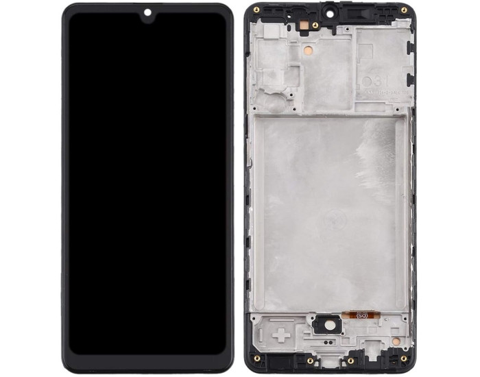 Дисплей з сенсорним екраном (модуль) Samsung A315 A31 2019, чорний з рамкою, TFT