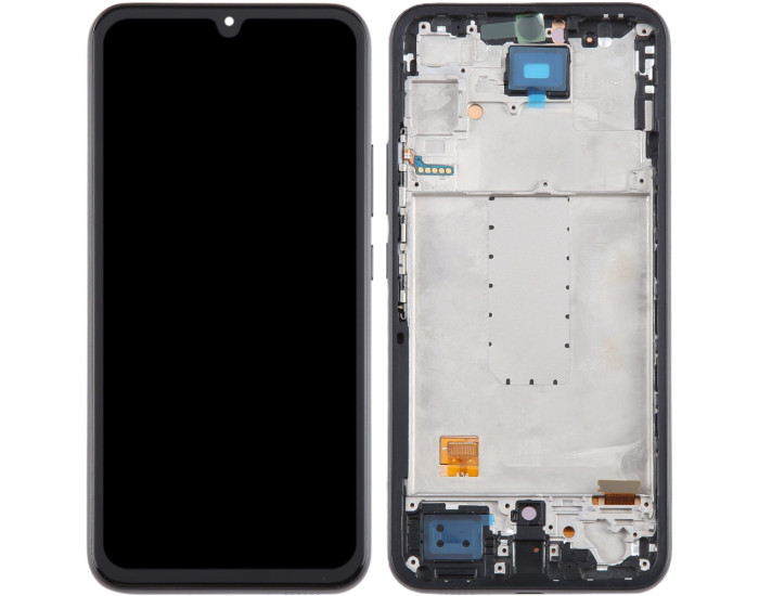 Дисплей з сенсорним екраном (модуль) Samsung A346 A34 5G, чорний з рамкою, з вузьким обідком, OLED