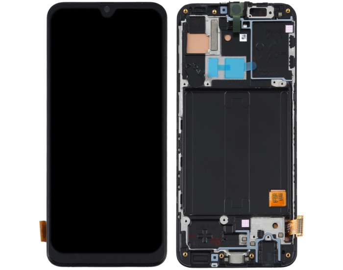 Дисплей з сенсорним екраном (модуль) Samsung A405 A40 2019, чорний з рамкою, In-cell
