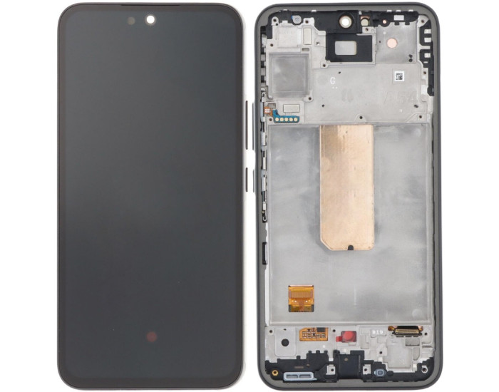 Дисплей з сенсорним екраном (модуль) Samsung A546 Galaxy A54 5G, чорний з рамкою сірою, оригінал Assembled