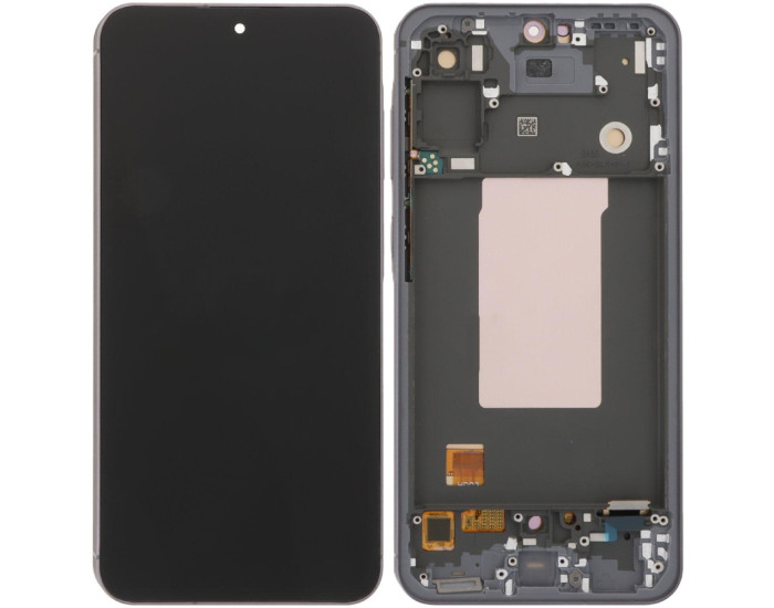 Дисплей з сенсорним екраном (модуль) Samsung A566 Galaxy A56, чорний з рамкою, OLED