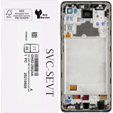 Дисплей с сенсорным экраном (модуль) Samsung A725 Galaxy A72 / A726B, черный с рамкой Awesome Black, сервисная упаковка, оригинал