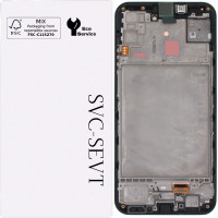 Дисплей з сенсорним екраном (модуль) Samsung M156 Galaxy M15, чорний, з ромкою, сервісна упаковка, GH82-34684A