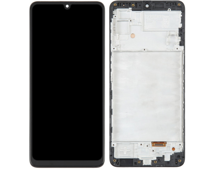 Дисплей з сенсорним екраном (модуль) Samsung M225F Galaxy M22, чорний з рамкою, з широкі обідком, OLED