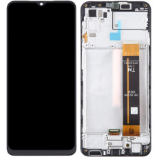 Дисплей з сенсорним екраном (модуль) Samsung M23 5G / M236 / M336, чорний з рамкою, оригінал REV0.4