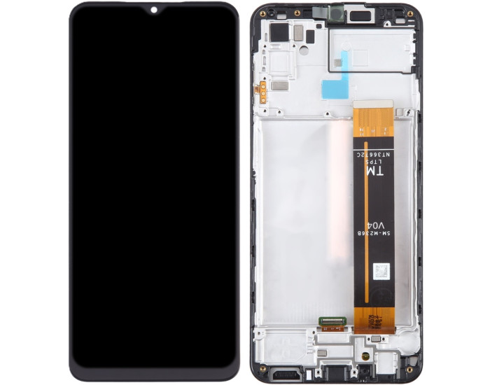 Дисплей с сенсорным экраном (модуль) Samsung M23 5G / M236 / M336, черный с рамкой, оригинал REV0.4
