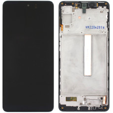 Дисплей з сенсорним екраном (модуль) Samsung M536 Galaxy M53, чорний з рамкою, оригінал