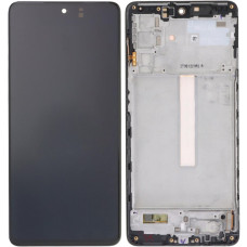 Дисплей з сенсорним екраном (модуль) Samsung M346 Galaxy M34 5G, чорний, з рамкою, переклеювання