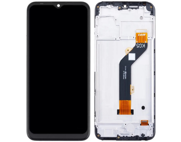 Дисплей с сенсорным экраном (модуль) Tecno Spark Go 2022 KG5m, черный с рамкой, оригинал