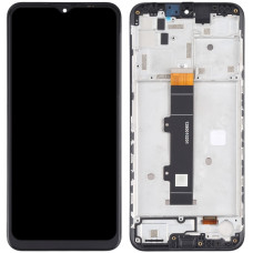 Дисплей з сенсорним екраном (модуль) Motorola XT2129 Moto G30, чорний з рамкою, оригінал