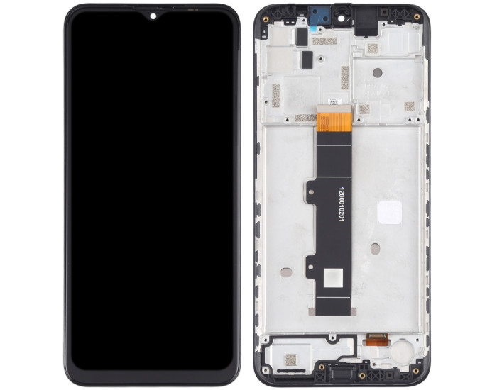 Дисплей з сенсорним екраном (модуль) Motorola XT2129 Moto G30, чорний з рамкою, оригінал