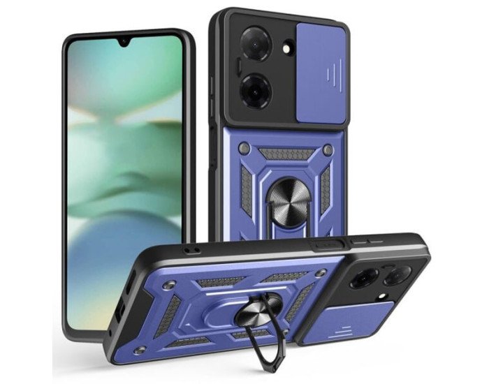Чехол-Ударопрочный Camshield Serge Ring Xiaomi Redmi A5 (UA/Europe) / Poco C71, Синий  