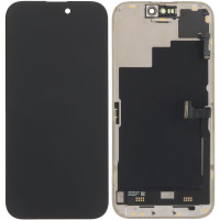 Дисплей с сенсорным экраном (модуль) iPhone 15 Pro, черный, сервисная упаковка, оригинал