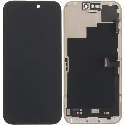 Дисплей с сенсорным экраном (модуль) iPhone 15 Pro, черный, сервисная упаковка, оригинал