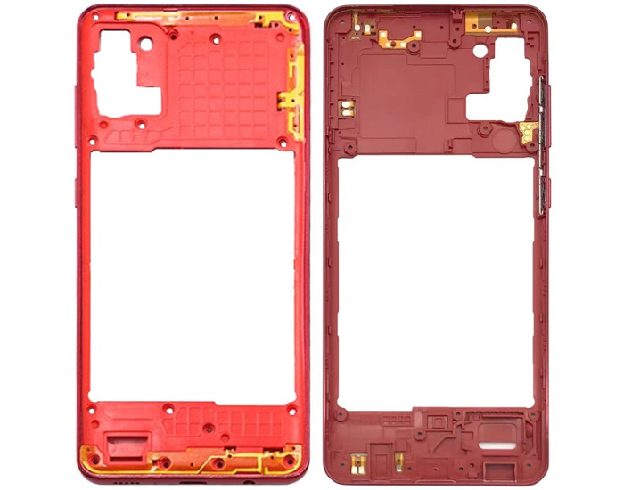 Рамка крепления корпуса Samsung A315F Galaxy A31, красная